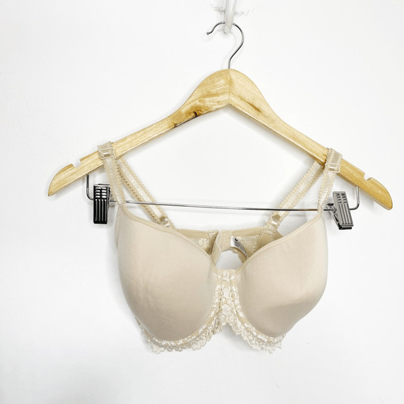 WACOAL Embrace Lace T-Shirt Bra Sand ivory underwire seamless 853191 womens 32DD - Picture 2 of 6